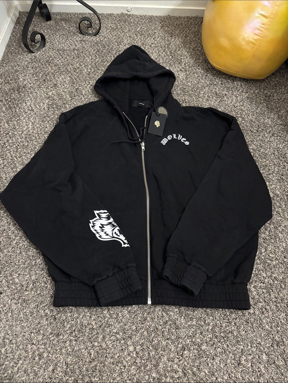 Darc Sport Wolf Chopper Chambers Full Zip Hoodie NWT 2XL black men’s unisex y2k